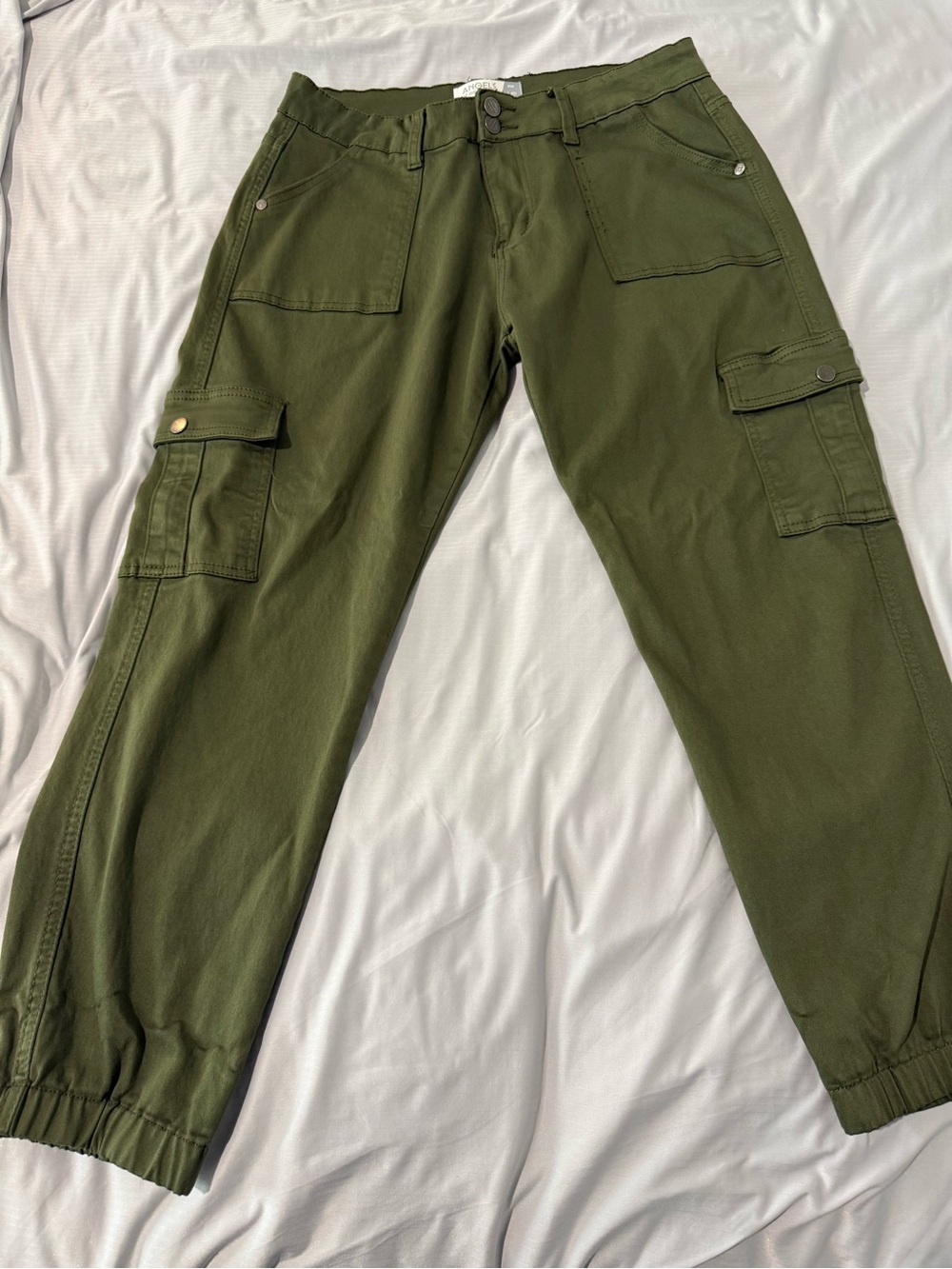 Angels of Difference Olive Green Cargo Jogger Pants - Size 14P